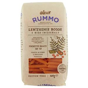 Pasta Rummo Speciale - Lenticchie Rosse e Riso Integrale - Pennette Rigate N° 70