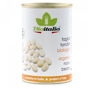 Fagioli Tondini lessi BIO in latta - BioItalia - 400 g