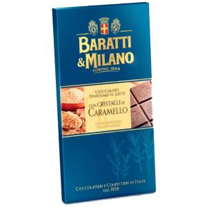 Tavoletta Cioccolato al Latte - Baratti & Milano - Con Cristalli di Caramello - 75 gr