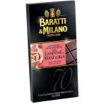 Tavoletta Cioccolato Fondente 70% - Baratti & Milano - Lampone e Mandrola - 75 gr