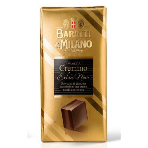 Tavoletta Cremino Extra Noir - Baratti & Milano - Cioccolato Fondente e Nocciola - 100 gr