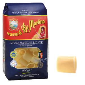 Pasta Di Martino - Pasta Corta - Mezze Maniche Rigate N° 107 - Pacco da 500 g