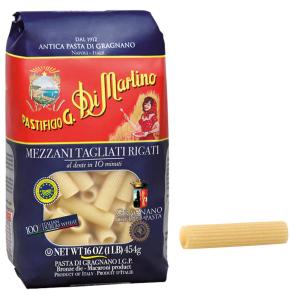Pasta Di Martino - Pasta Corta - Mezzani Tagliati Rigati N° 133 - Pacco da 500 g