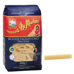 Pasta Di Martino - Pasta Corta - Mezzani Tagliati Lisci N° 132 - Pacco da 500 g