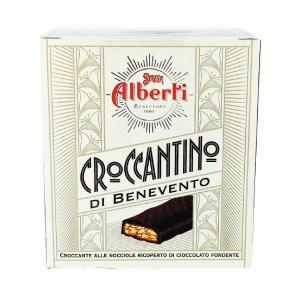 Croccantino al Cioccolato Fondente - Alberti Strega - Croccante alle Nocciole - 200 gr