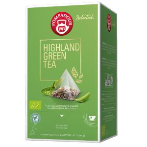 Tisana Biologica Pompadour - Selected Bio Highland Green Tea - 20 Filtri - 40 g